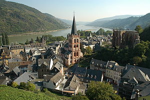 Bild: Bacharach vom Postenturm, Quelle: Wikipedia